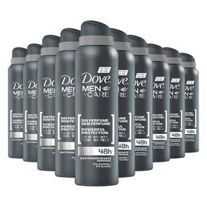 Kit 10 Desodorante Dove Men Care Sem Perfume Masculino Aerosol 89g