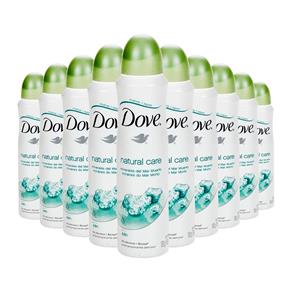 Kit 10 Desodorante Dove Natural Care Aerosol Feminino - 100 G