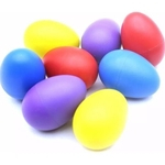 Kit 6 Ovinhos Shaker Ganza Colorido Chocalho Eggs
