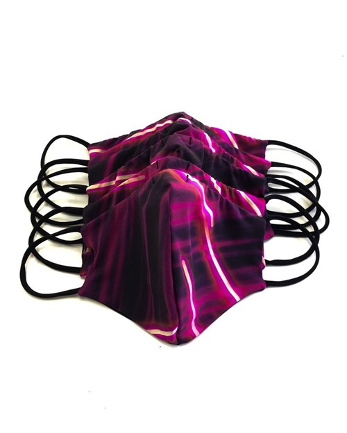 Kit 100 Máscaras Fabiola Molina em Tecido Laser Pink para Proteção Individual Lavável