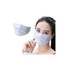 Kit 15 Mascaras Tecido Branco C/forro Proteção Respiratória Lavável