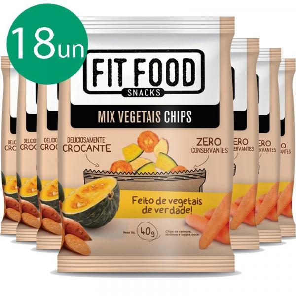 Kit 18 Mix Vegetais Chips FIT FOOD 40g