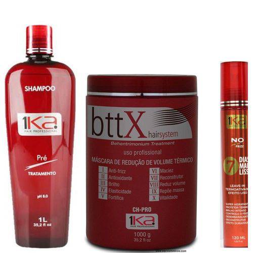 Kit 1ka Shampoo 1l e Botox Capilar 1kg+no Frizz 250ml