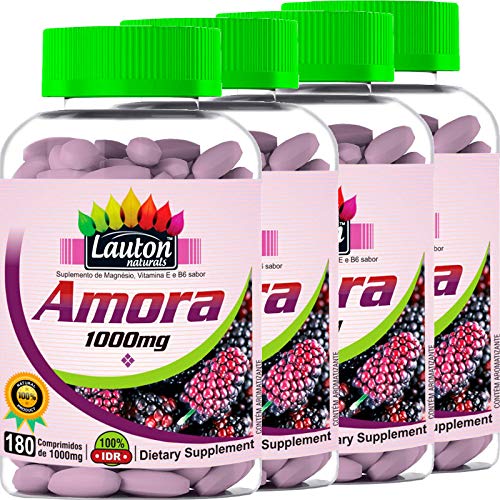 Kit 4 Amora 1000mg 180 Comprimidos Lauton Nutrition