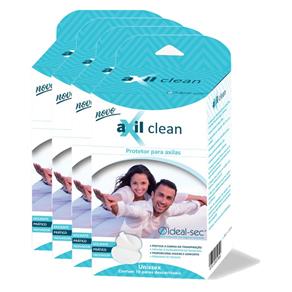 Kit 4 Caixas com Protetor de Axilas Axil Clean Antitranspirante para Camisa Ideal-sec