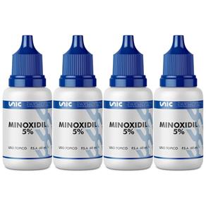 Kit 4 Frascos de Minoxidil 5% com 60ml Unicpharma