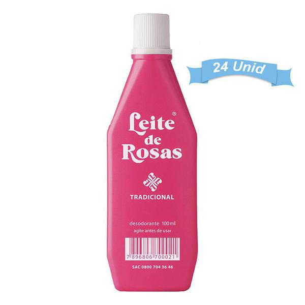 Kit 24 Leite de Rosas Desodorante + Proteção para Seu Corpo Indicado para a Limpeza da Pele 100ml