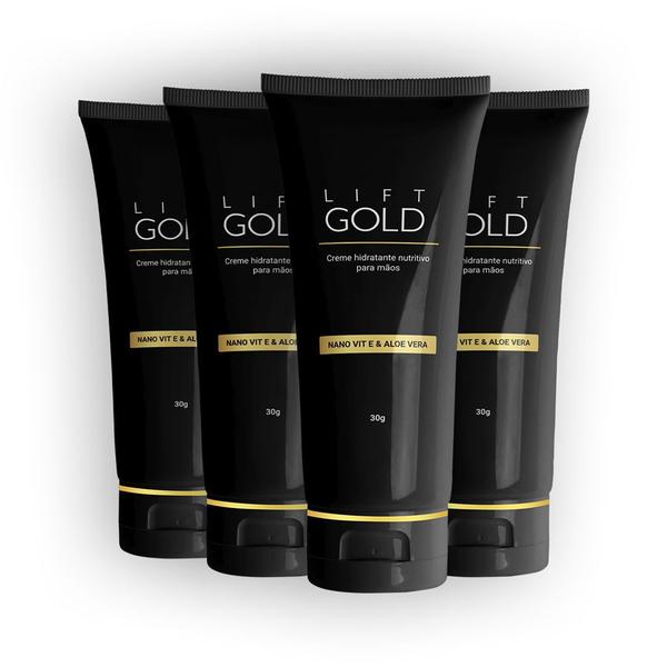 Kit 4 Lift Gold Hidratante Mãos Estimula a Produção Colágeno - Gold Club