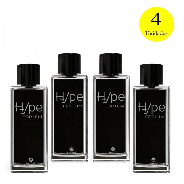 Kit 4 Perfumes Hype For Him Masculino - 100ml
