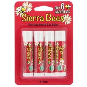 Kit 4 Sierra Bees Bálsamos Orgânicos para Lábios Romã 4,25g
