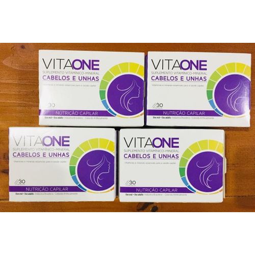 Kit 4 Vitaone Suplemento Vitamínico Cabelos E Unhas 30 Capsulas - Cimed
