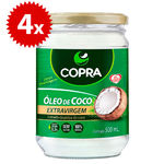 Kit 4x Oleo de Coco Extra Virgem 500ml Copra