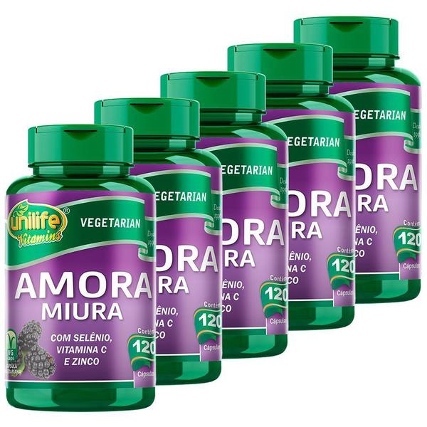 Kit 5 Amora Miura 120 Cápsulas Unilife Vitamins