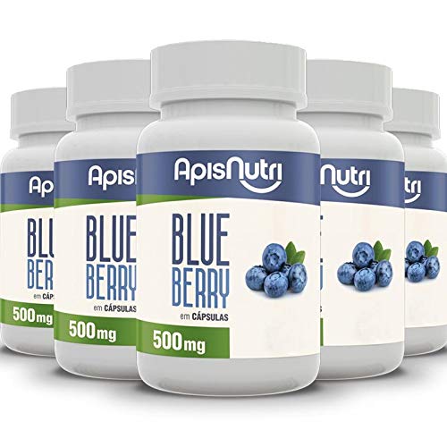 Kit 5 Blueberry Apisnutri 120 Cápsulas