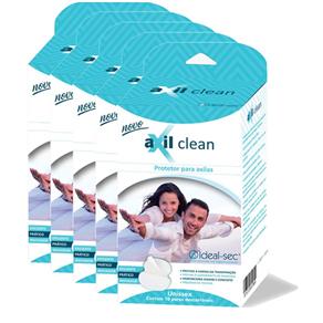 Kit 5 Caixas com Protetor de Axilas Axil Clean Antitranspirante para Camisa Ideal-sec