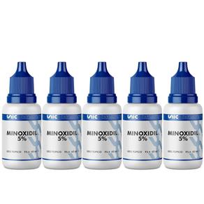 Kit 5 Frascos de Minoxidil 5% com 60ml Unicpharma