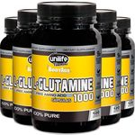 Kit 5 L-Glutamina 100% pura contem 120 cápsulas Unilife