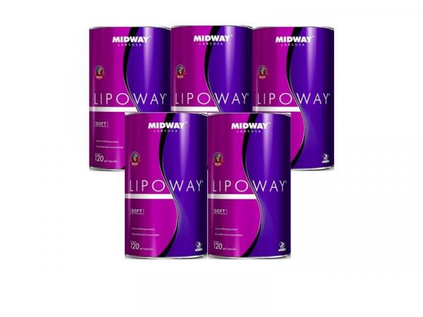 Kit 5 Lipoway Reduce Midway 120 Cápsulas