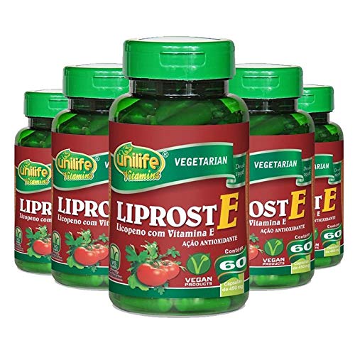 Kit 5 Liprost e Licopeno com Vitamina e 60 Cápsulas Unilife