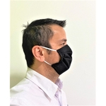 Kit 5 Máscaras Para Proteção Individual De Tecido Algodão Preta
