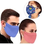 Kit 5 Máscaras Proteção Estampa Dupla Camada Tecido Lavável