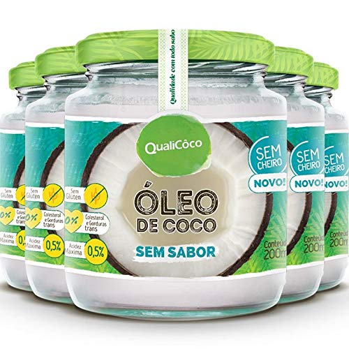 Kit 5 Óleo de Coco Sem Sabor QualiCoco 200ml
