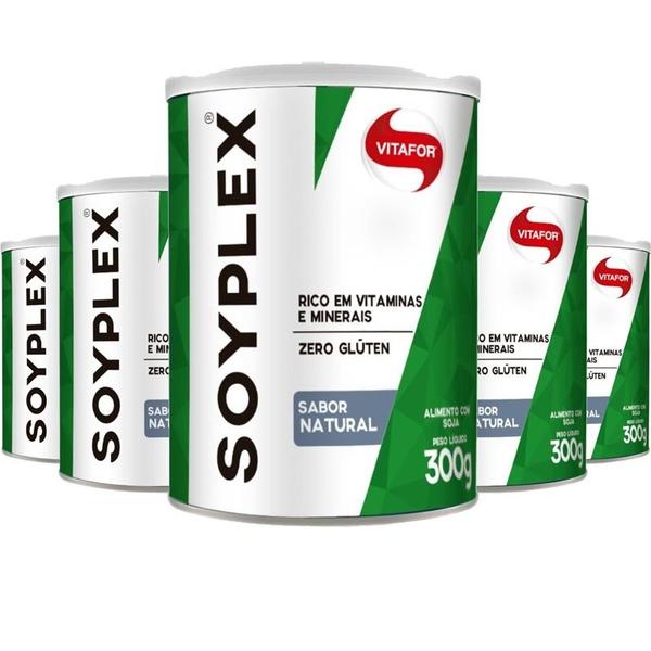 Kit 5 Soy Plex Proteína de Soja Vitafor 300g Natural