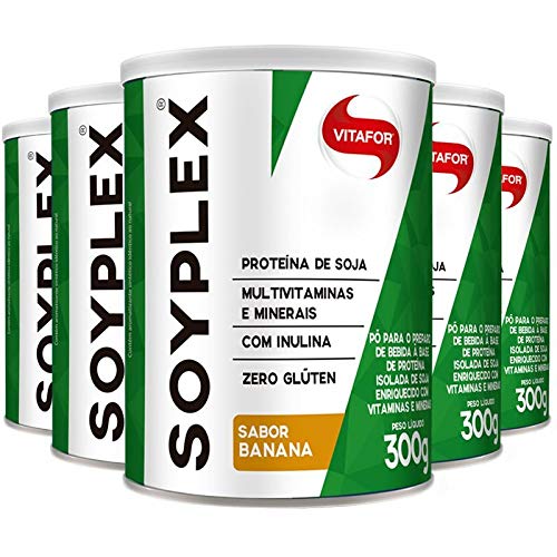 Kit 5 SoyPlex Proteína de Soja Vitafor 300g Banana