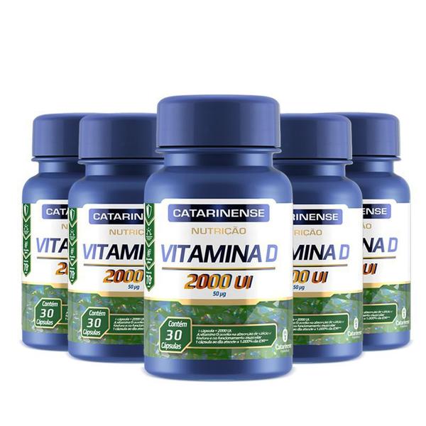 Kit 5 Vitamina D 2000ui Catarinense 30 Cápsulas