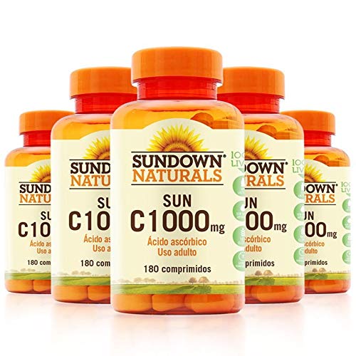 Kit 5 Vitaminas C 1000mg Sundown 180 Tablets