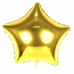 Kit 50 Balão Metalizado Estrela Dourado
