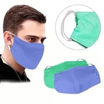 Kit 50 Máscaras Proteção Dupla Camada Tecido Lavável