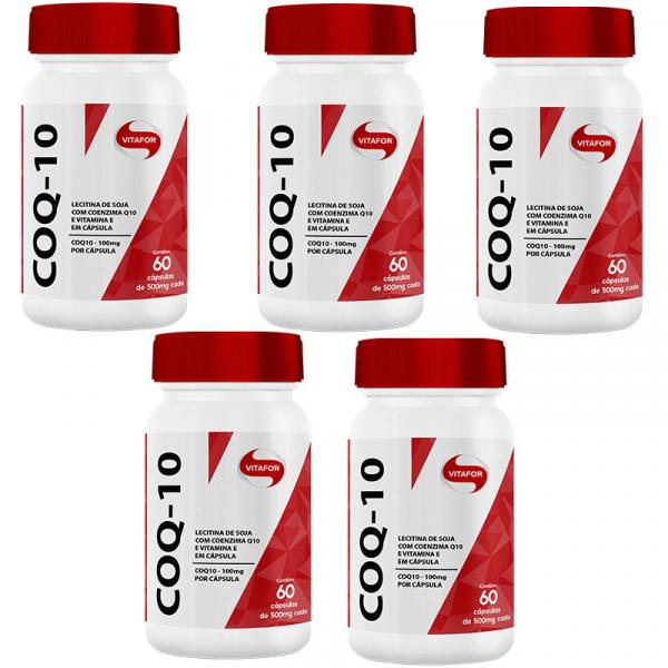 Kit 5X Coenzima Q10 60 Cápsulas- Vitafor