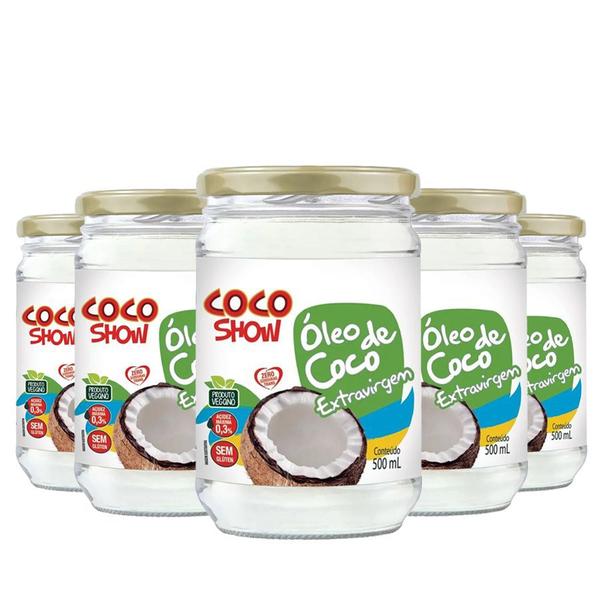 Kit 5x Óleo de Coco Extra Virgem Show Coco 500ml - Copra