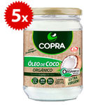 Kit 5x Oleo de Coco Orgânico Extra Virgem 500ml Copra
