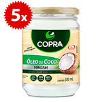 Kit 5x Oleo de Coco Virgem 500ml Copra