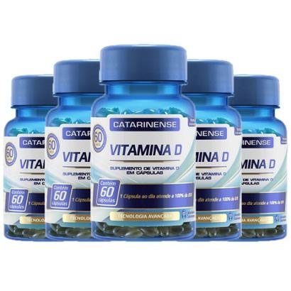 Kit 5x Vitamina D 60 Cápsulas - Catarinense