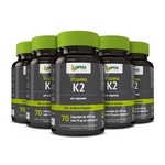 Kit 5x Vitamina K2 - MK7 - 70 cápsulas - Omix