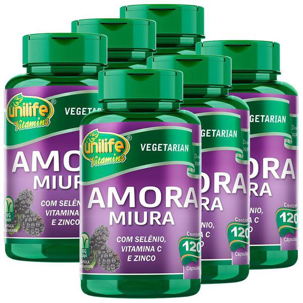 Kit 6 Amora Miura 120 Cápsulas Unilife Vitamins