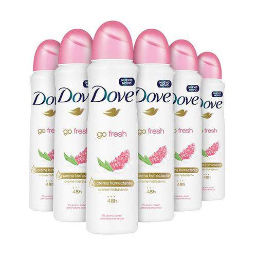 Kit 6 Desodorante Aerosol Dove Go Fresh ROMÃ