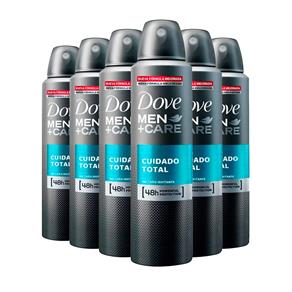 Kit 6 Desodorante Dove Aerosol Masculino Men Care Cuidado Total 89g