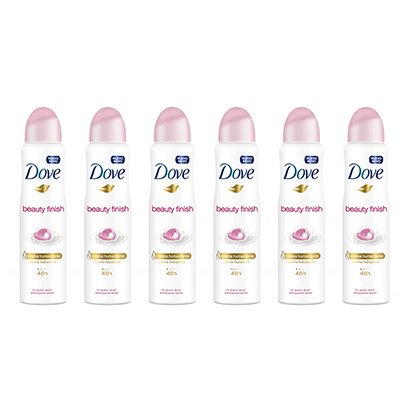 Kit 6 Desodorantes Dove Aerosol Antitranspirante Beauty Finish Feminino 150ml
