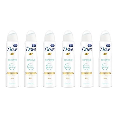 Kit 6 Desodorantes Dove Aerosol Antitranspirante Sensitive Feminino 150ml