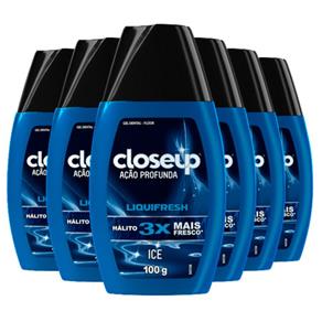 Kit 6 Gel Dental Closeup Liquid Fresh 100g