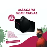 Kit 6 Máscaras Lavável Estilo N95 Tripla Camada Filtrante NF