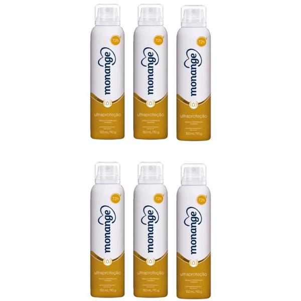Kit 6 Monange Desodorante Aerosol Ultraproteção - 150ml