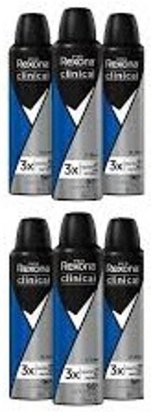 Kit 6 Unidades Desodorante Rexona Aero Clinical M Clean -150 Ml