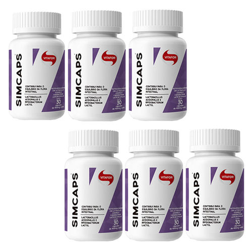 Kit 6X Simcaps 30 Cápsulas- Mix de Probióticos- Vitafor