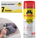 Kit 7 Álcool Spray 70% INPM Antisséptico Neutro Desinfetante Líquido Aerossol 300ml
