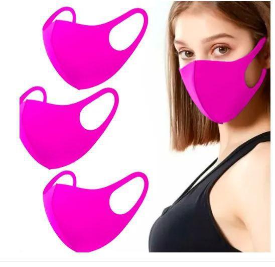 Kit 7 Máscaras Tecido Ninja Lavável Reutilizável Colorida Cor: Rosa Pink - Lynx Produções Artistica
